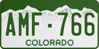 CO license plate AMF766
