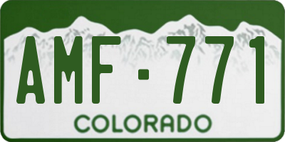 CO license plate AMF771