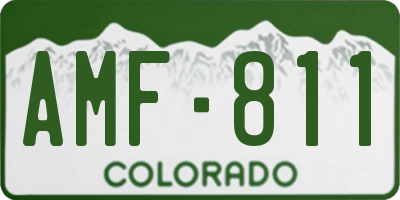 CO license plate AMF811