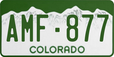 CO license plate AMF877