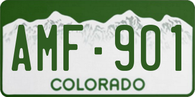 CO license plate AMF901