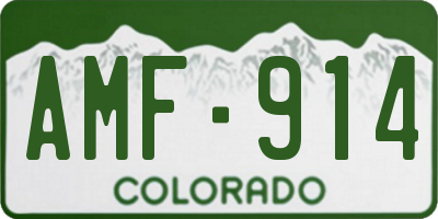 CO license plate AMF914