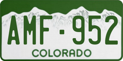 CO license plate AMF952