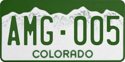 CO license plate AMG005