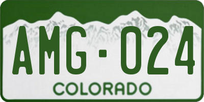CO license plate AMG024