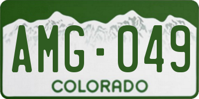 CO license plate AMG049