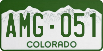 CO license plate AMG051