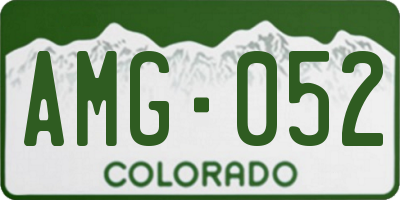 CO license plate AMG052