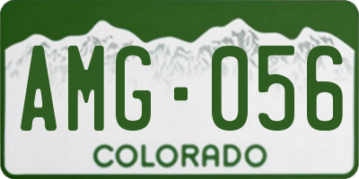 CO license plate AMG056