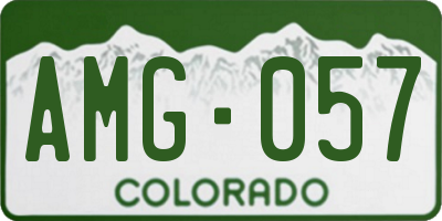 CO license plate AMG057
