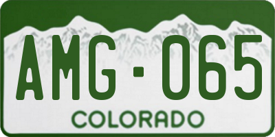 CO license plate AMG065