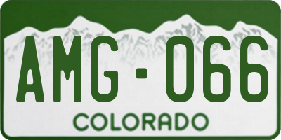 CO license plate AMG066