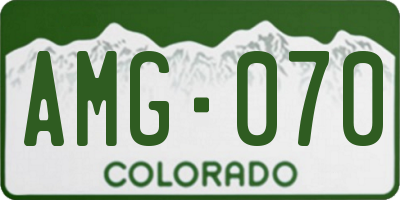 CO license plate AMG070
