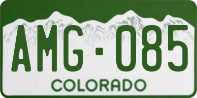 CO license plate AMG085