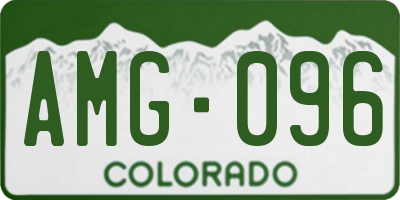 CO license plate AMG096