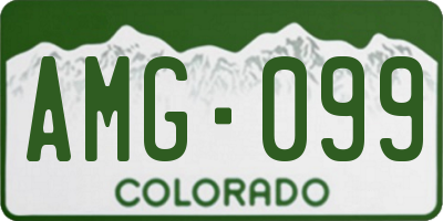 CO license plate AMG099