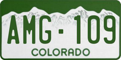 CO license plate AMG109