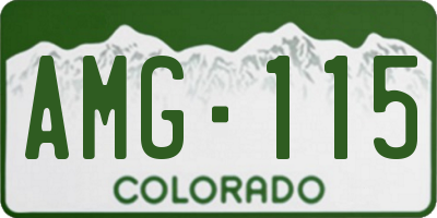 CO license plate AMG115
