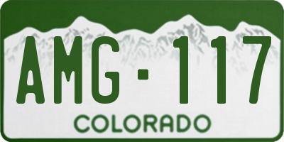 CO license plate AMG117