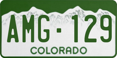 CO license plate AMG129