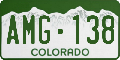 CO license plate AMG138