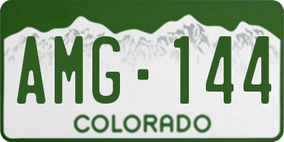 CO license plate AMG144