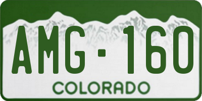 CO license plate AMG160