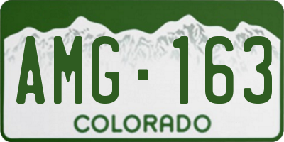CO license plate AMG163