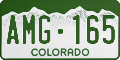 CO license plate AMG165