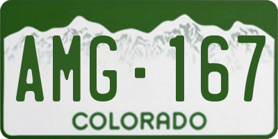 CO license plate AMG167