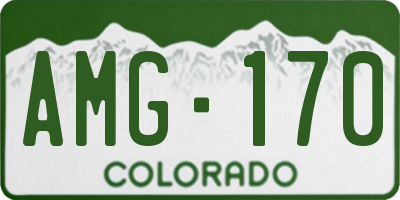 CO license plate AMG170