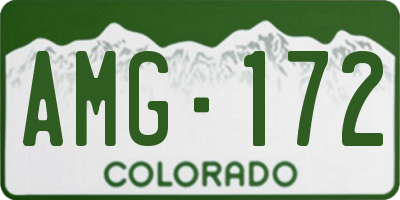 CO license plate AMG172