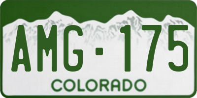 CO license plate AMG175