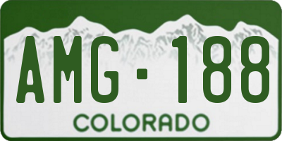 CO license plate AMG188