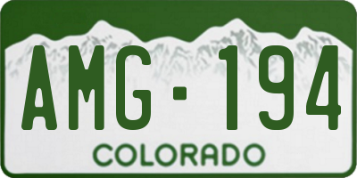 CO license plate AMG194