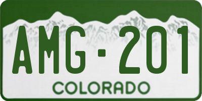 CO license plate AMG201
