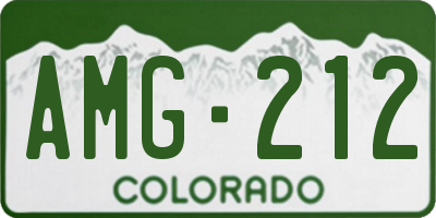 CO license plate AMG212