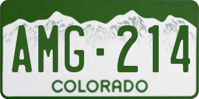 CO license plate AMG214