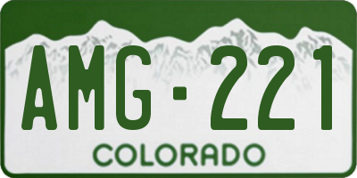 CO license plate AMG221