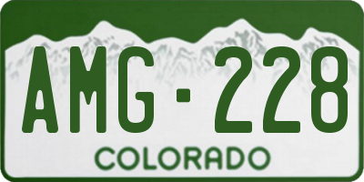 CO license plate AMG228