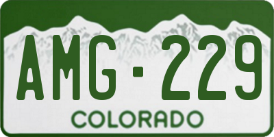 CO license plate AMG229