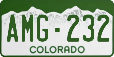 CO license plate AMG232