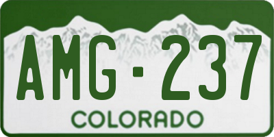 CO license plate AMG237