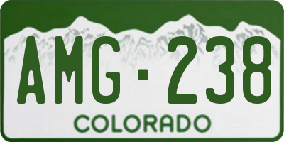 CO license plate AMG238