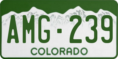 CO license plate AMG239