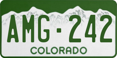 CO license plate AMG242