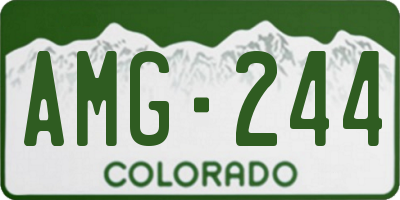 CO license plate AMG244