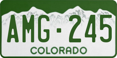 CO license plate AMG245
