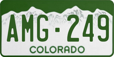 CO license plate AMG249