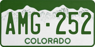 CO license plate AMG252